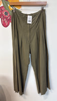Free People Green Cropped Wide Leg, 10