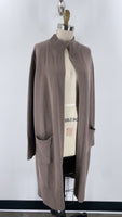 New Athleta Brown Spirit Refined Wool Cashmere Wrap Sweater, L (retail $199)