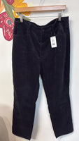 Talbots Black Velveteen Straight Leg Jeans, 14