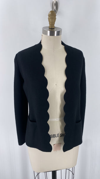 Talbots Black Merino Wool Cardigan, P