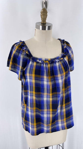 Vince Camuto Plaid Top, S