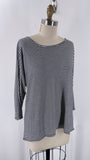Chico's Black Stripe Top, M