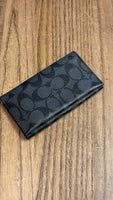 Coach Black Signature Wallet, 5.5"x3.5"