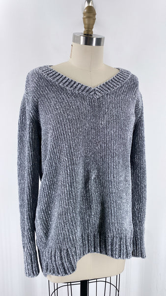 Orvis Gray Chenille Sweater, M