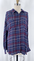 Attention Plaid Top, XL