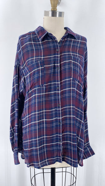Attention Plaid Top, XL