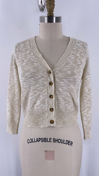 Jennifer Lopez Gold Metallic Cardigan, S