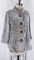 Multiples Button Front Pocket Jacket, XL Petite