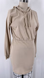 Heart Hips Tan Hooded Fitted Dress, L