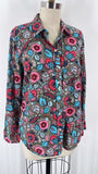 Talbots Green Print Top, L