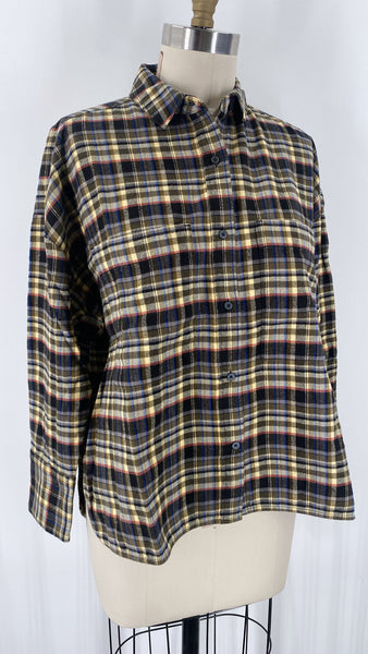 New Everlane Plaid Top, S