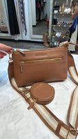 Anne Klein Brown Crossbody Bag, 9.5"x6"