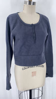 Offline by Aerie Gray Waffle Knit Cropped Top, XXL