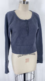 Offline by Aerie Gray Waffle Knit Cropped Top, XXL