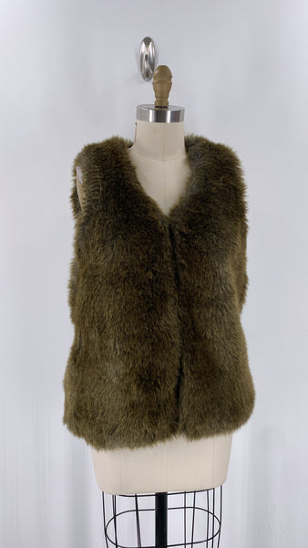 Apt. 9 Faux Fur Pocket Vest, S