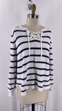 Old Navy White/Blue Sweater, M
