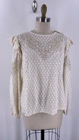 Express White/Ivory 2pc Top, M