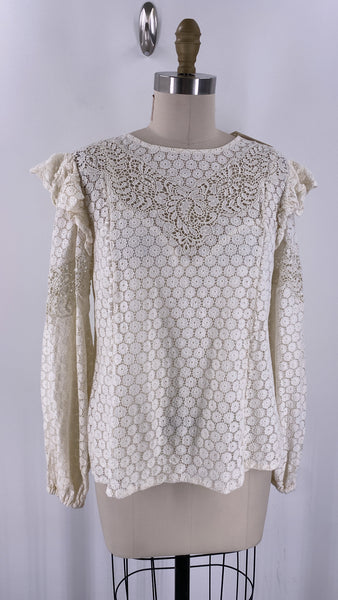 Express White/Ivory 2pc Top, M