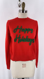 Mainstrip Red Happy Holidays Sweater, M