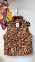 Loft Animal Print Pocket Vest, M
