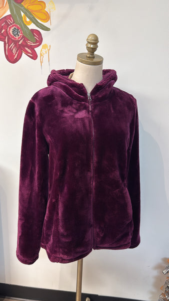 32 Heat Purple Hooded Pocket Jacket, M