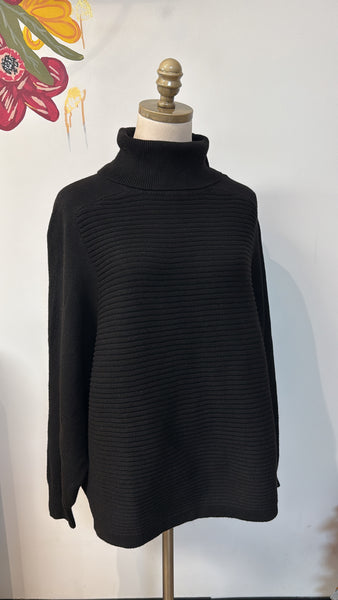 Eloquii Black Turtleneck Sweater, 18/20
