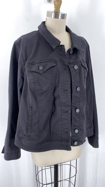 Lane Bryant Black Denim Jacket, 22