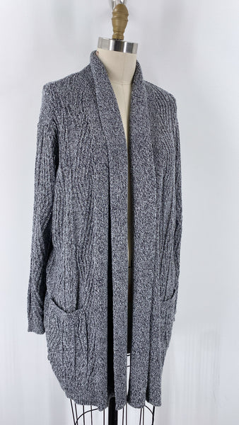 St. John's Bay Gray/Black Cardigan, XXL