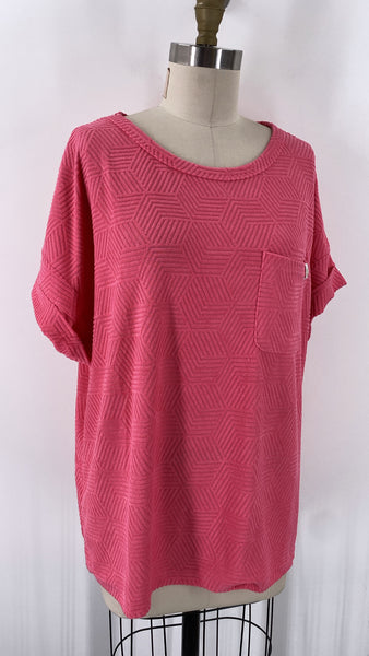 New Simply Southern Pink Terry Top, XL
