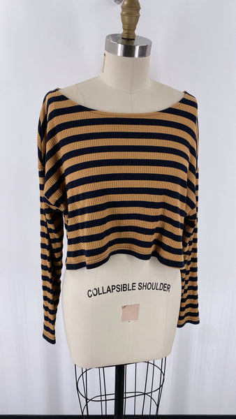 Hyfve Stripe Cropped Top, S