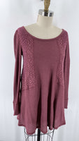 Eloise Waffle Knit Tunic Top, S