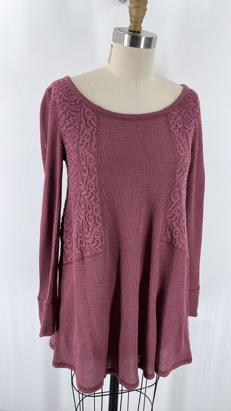 Eloise Waffle Knit Tunic Top, S