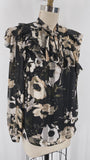 New Banana Republic Black Print Top, S