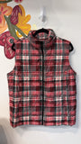 Talbots Red Plaid Vest, L