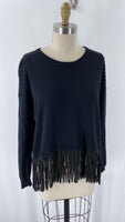 One Grey Day Wool/Cashmere Black Sweater, S