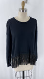 One Grey Day Wool/Cashmere Black Sweater, S