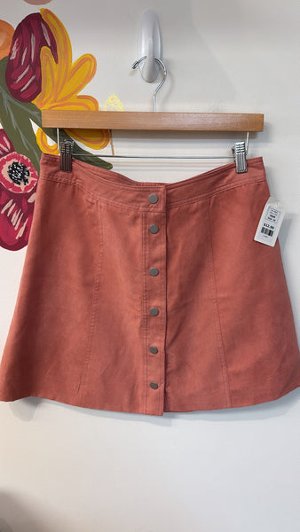 New H&M Pink Snap Front Skirt, 10