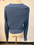 Banana Republic Cropped Blue Sweater, XS
