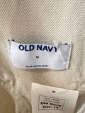 Old Navy 27" Inseam Cream Denim Overalls, 16