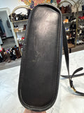 Vintage Coach Black Leather Style 0061-340 Crossbody Bag, 11"x8"