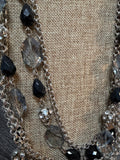 White House Black Market Silver/Black Necklace
