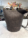 Spartina 449 Brown/Black Bucket Bag, 11"x12"
