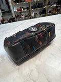 Kurt Geiger Black Heart Print Shoulder Bag, 9"x5"
