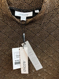 New Retail $89 Chico's Gold Textured Mock Neck Top, S