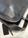 Vintage Coach Black Leather Style 0061-340 Crossbody Bag, 11"x8"