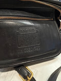 Vintage Coach Black Leather Style 0061-340 Crossbody Bag, 11"x8"