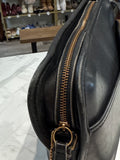 Vintage Coach Black Leather Style 0061-340 Crossbody Bag, 11"x8"
