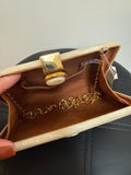 New Beige Crossbody Clutch, 6.5"x4.5"