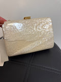 New Beige Crossbody Clutch, 6.5"x4.5"